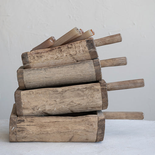 Found Decorative Wood Trug with Handle