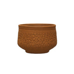 Embossed Stoneware Planter with Pattern