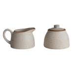 Stoneware Creamer & Sugar Jar Set