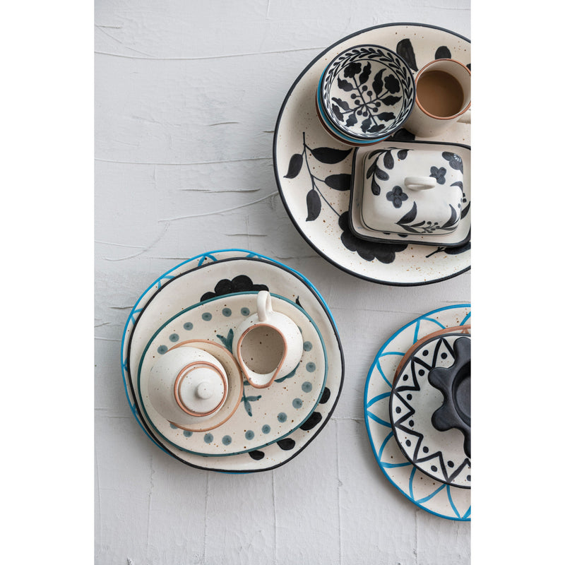 Stoneware Creamer & Sugar Jar Set