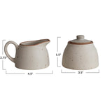 Stoneware Creamer & Sugar Jar Set