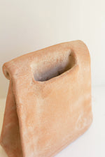 Folded Clay Paper Bag Vase