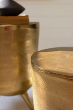 Antique Brass Drum Table