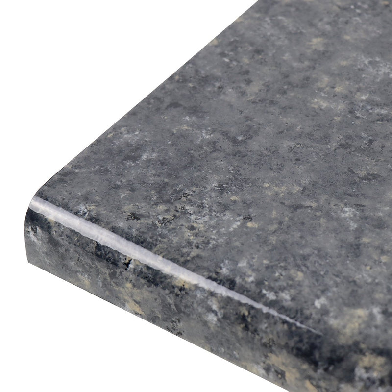 Edge close up showing the epoxy finish on the Giani Marble Epoxy Countertop.