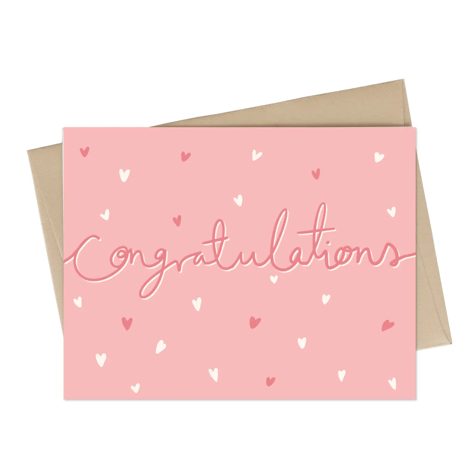 Pink Congratulations Card – Crackle and Teal
