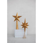 Paper Mache Star Tree Topper - Antique Gold