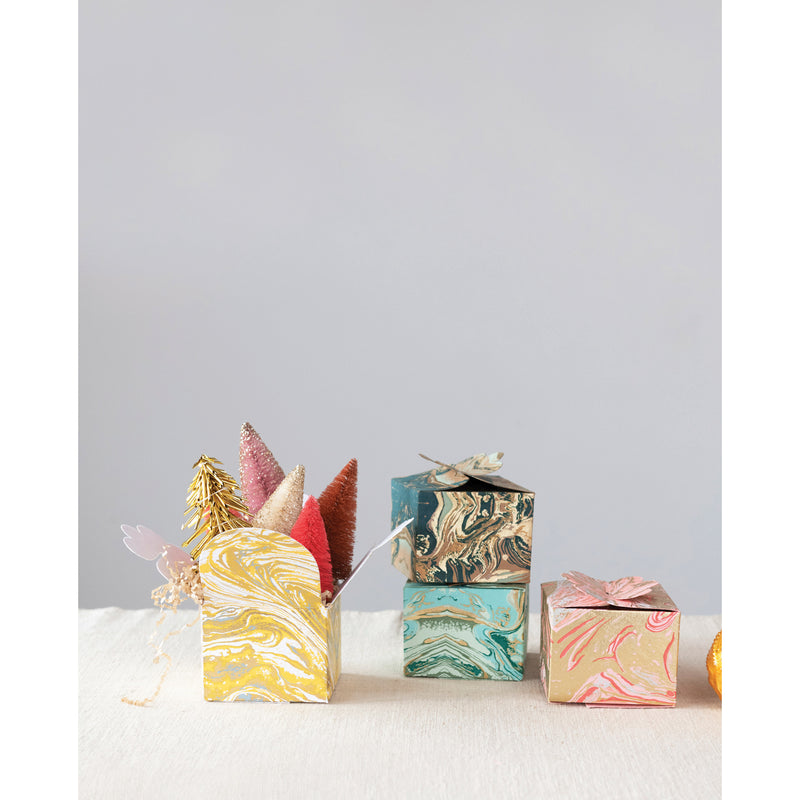 Marbled Paper Interlocking Gift Box
