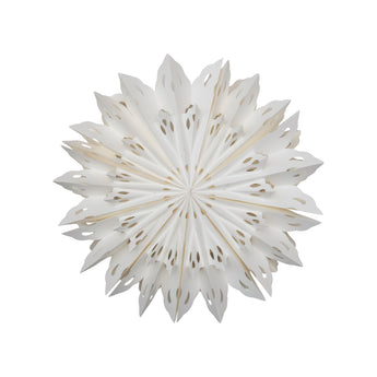 30" Paper Snowflake Ornament - White