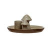 Stoneware Mushroom Taper Holder