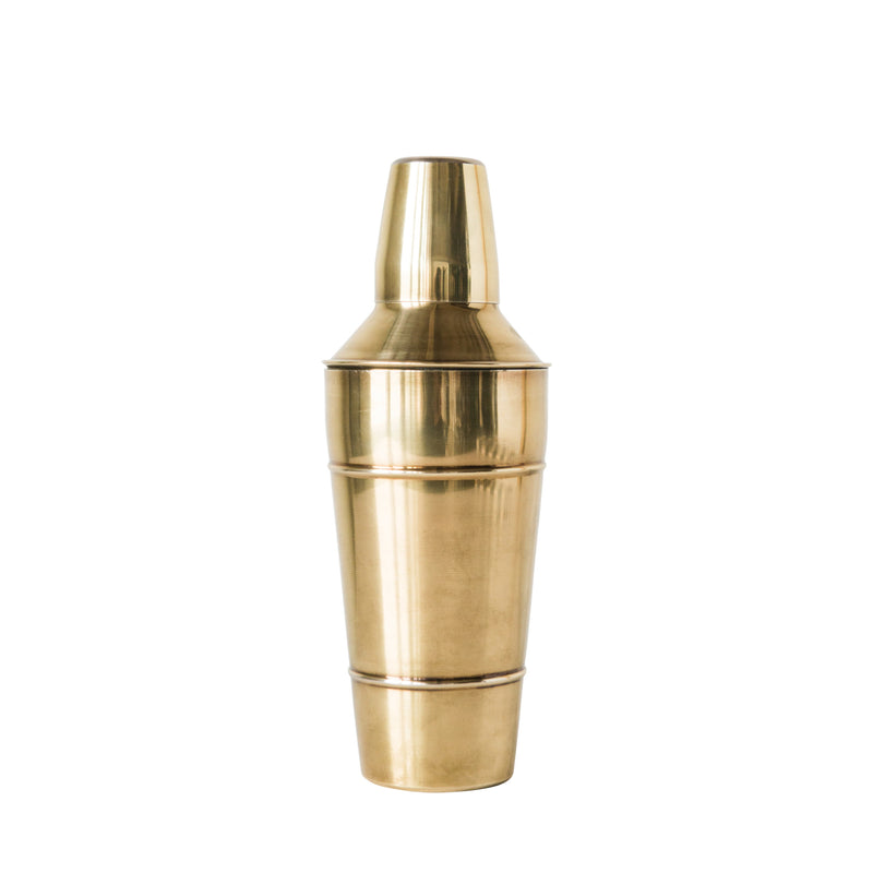 Stainless Steel Cocktail Shaker - Brass