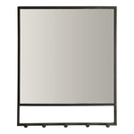 Metal Wall Mirror with 5 Hooks