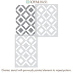 Bird's Eye Ikat Allover Stencil