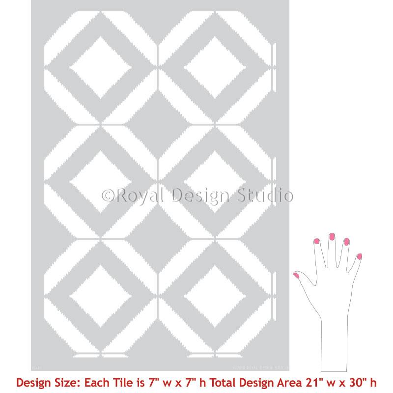 Bird's Eye Ikat Allover Stencil