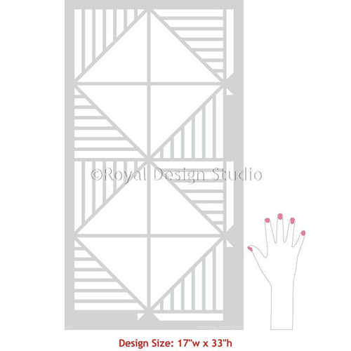 Cross Connections Tile Stencil