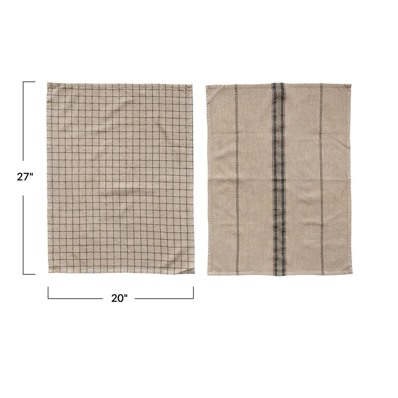 Woven Cotton Blend Tea Towels
