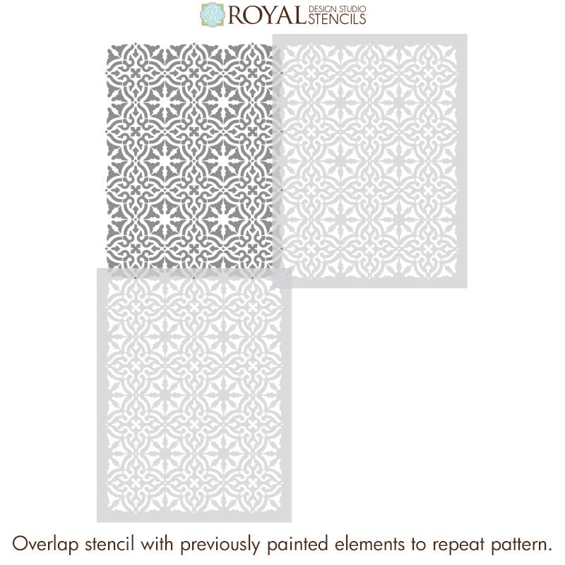 Toledo Tile Allover Stencil