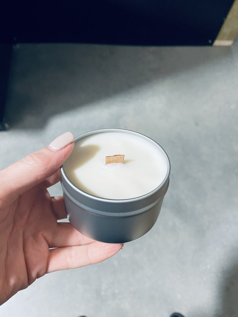 Christmas Tree Tin With Wooden Wick