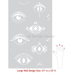 Protective Eyes Wall Stencil
