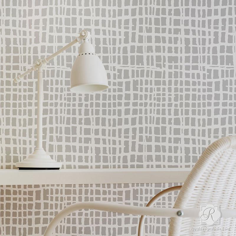 Loose Weave Wall Stencil