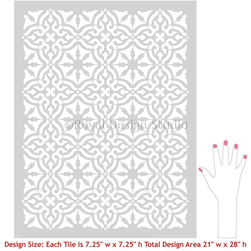 Toledo Tile Allover Stencil